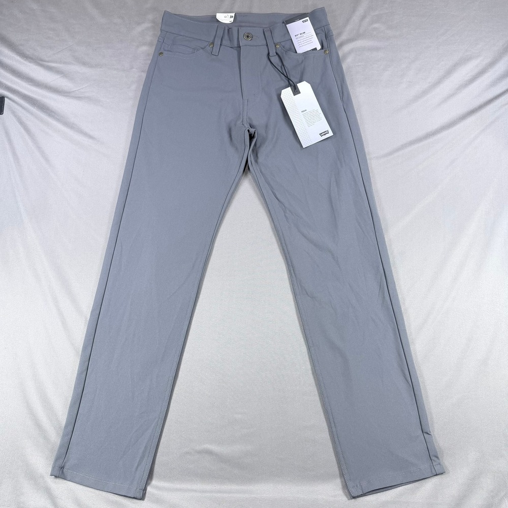 Levi's Mens 29x30 Gray Polyester 511 Slim Tech High Stretch Cooling Pants A9213